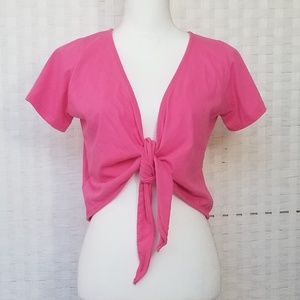 Lazer Heaven Pink Tie Front Bolero